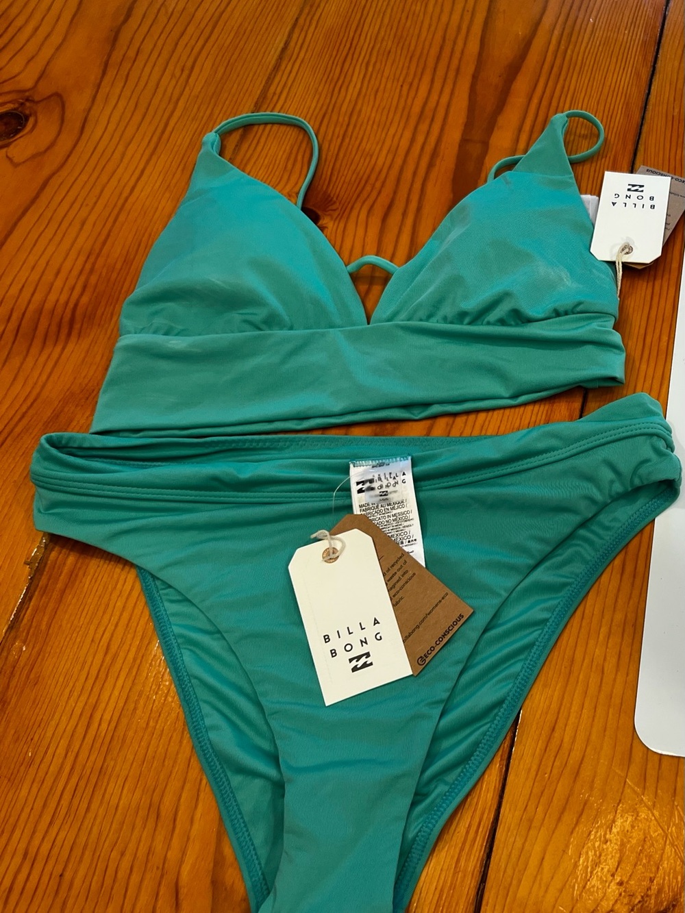Billabong Teal Green Triangle Bikini Set - Women's Swim